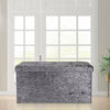Top Folding Storage Ottoman Seat Toy Storage Box Folding Seat Crushed Velvet