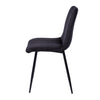 Set of 2 Velvet Dining Chairs Soft Padded Seat Metal Legs Modern Office Kitchen