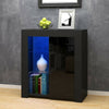 83cm LED Sideboard Cupboard TV Unit with High Gloss Doors Living Room Cabinet UK
