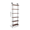 6 Tier Ladder Wall Shelf Home Storage/Display Unit Bookcase Stand Bathroom