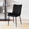 Set of 2 Velvet Dining Chairs Set Padded Seat Metal Legs Kitchen Home Furniture