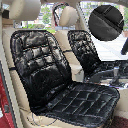 A Pair of Leather Front Car Seat Covers Protect Back Support Cushion