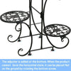 Wrought Iron Outdoor Indoor Pot Plant Stand Garden Decor Round Flower Rack Metal