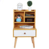 Bedside Tables Nightstand Cabinet with 1 Drawer & Bookshelf Storage Unit Bedroom