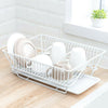 Metal Wire Dish Drainer Kitchen Bowls Dishes Cutlery Draining Holder Organizer