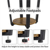 Set of 2 Industrial Side Table Round Sofa End Table w/ Storage Rack Metal Frames