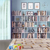 White Bookcase S Shaped Bookcase Freestanding Display Stand Modern Shelving Unit