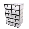 10 Foldable Clear Plastic Home Shoe Boxes Drawer Stackable Storage Organiser Box