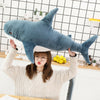 80CM Chubby Shark Plush Toy Animal Cute Ocean Pillow Pet Stuffed Doll Kids Gift