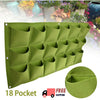 18 Pocket Wall Hanging Planting Bag Vertical Flower Grow Pouch Planter Garden~UK