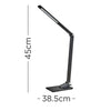 Black USB Desk Lamp Light Ultra Slim Adjustable Design LED Warm & Cool Lighting