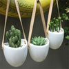 Set of 3 Ceramic Hanging Planter Vase Garden House Hanging Pots &Rope Wall Decor