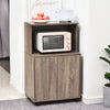 Rolling Kitchen Trolley Microwave Cart 2-Door Cabinet Storage Shelves w/ Wheels