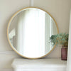Gold Round Wall Mirror Bathroom Frame Mirror Iron Wall Mounted Mirror 50CM