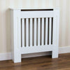 Vertical Grill White Painted Modern MDF Wood Radiator Cover Cabinet