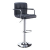 Breakfast Bar Stool Swivel PU Leather Kitchen Chrome Metal Bas Gas Lift Chair