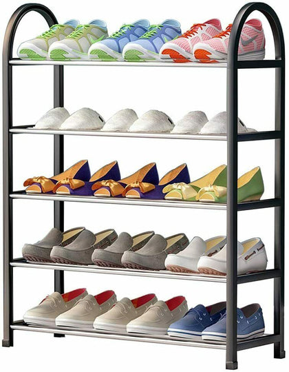 5 Tier Shoe Rack Adjustable&Stackable Organiser for 20 Pairs Shoes Waterproof UK