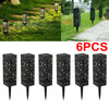 6X Solar Power Garden Post Light Waterproof LED Outdoor Yard Path Lighting Lamp