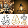 Industrial Geometric Ceiling Pendant Light Easy Fit Metal Cage Pendant Fixture