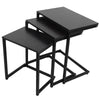 3X Sofa Side Table C-Shaped Coffee Snack Coffee Desk Laptop End for Living Room