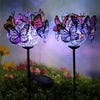 Set of 4 Solar Power LED Butterfly Stake Lights Garden Lights Outdoor Lawn Lamp