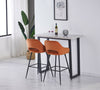 2X Bar Stools Fabric Breakfast Chairs Padded Seat Metal Leg Black Dining Kitchen