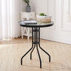 Black Wicker Bistro Set Table Chair Patio Garden In/Outdoor Furniture Diner Home