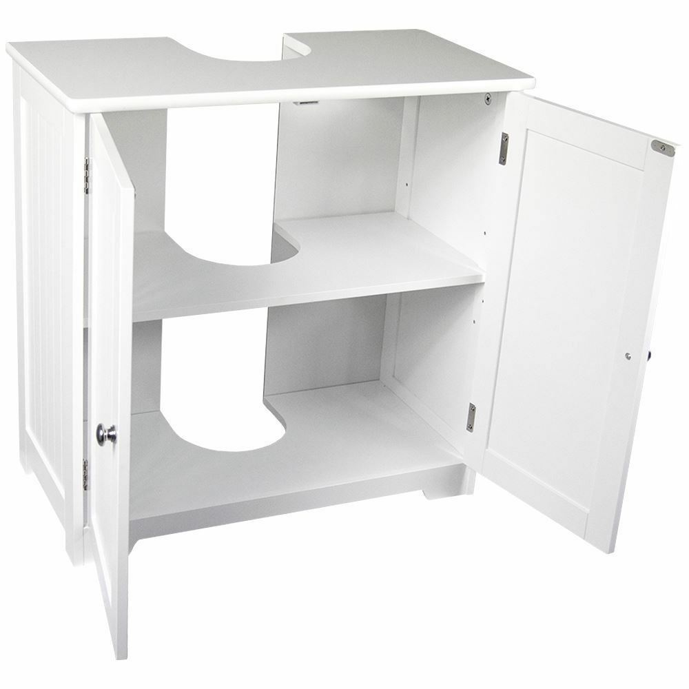 Bathroom Sink Cabinet Under Basin Vanity Unit Cupboard Storage Furniture White