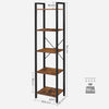 Industrial Tall Bookcase Rustic Display Cabinet Kitchen Shelf Rack Unit Storage