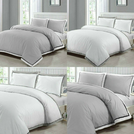 LUXURY BEDDING SET 100% EGYPTIAN COTTON 400TC WHITE DUVET COVER DOUBLE KING SIZE