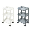 3-Tier Kitchen Storage Trolley Cart Storage Tower Rack Bathroom with Shelf Wheel