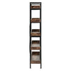 Vintage Rustic Industrial Metal Bookcase Tall Side Cabinet Storage Shelving Unit