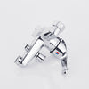 Modern Bath Shower Mixer Taps Deck Mounted Chrome Valve Bar Tap Handset & Hose