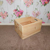 Large Wooden Boxes Plain Wood Storage Box Chest Lid Handles Keepsake Trunk Case