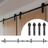 10 FT Industrial Black Sliding Barn Wood Door Track Roller Rail Hanger Hardware