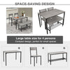 Dining Table and Chairs Set Wooden Steel Frame 2/4 Seat Modern Kitchen Set Grey