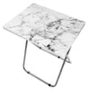 Large Stunning MARBLE Effect Folding TV Side Table Laptop Tray Dinner Tea Desk