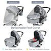 2 in 1 Baby Stroller Pushchair Convertible Reversible Bassinet Pram W/Rain Cover