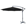 Black 3M Garden Parasol Hanging Sun Shade Banana Outdoor Umbrella Cantilever