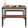 Wood Dining Table and Chairs Bench Set Kitchen Dining Room Home Furniture