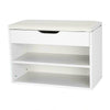 Shoe Bench Shoes Storage Organizer Cabinet PU Cushion Seat Home Entryway Hallway