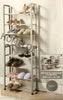 8 Tier Stackable Shoe Rack Cabinet Shelf Organiser Can Be Divided Into 4+4 Grey