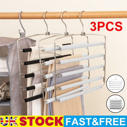 3xClothes pants clothes hanger Multi Layer Thickened sponge storage space saving
