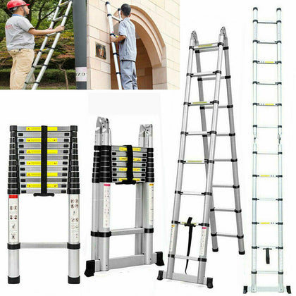 2m/3.2m/5m Ladder Aluminum Alloy Multi-Purpose Climb Telescopic Extendable Step