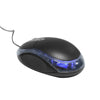 WIRED USB OPTICAL MOUSE FOR PC LAPTOP COMPUTER SCROLL WHEEL - BLACK MOUSE