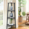 4-Tier Corner Storage Shelf Industrial Ladder Bookcase Plant Stand Display Unit