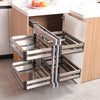 Soft Pull Out Storage Unit 800-1000mm Corner Cupboard 4 Baskets Larder Organizer