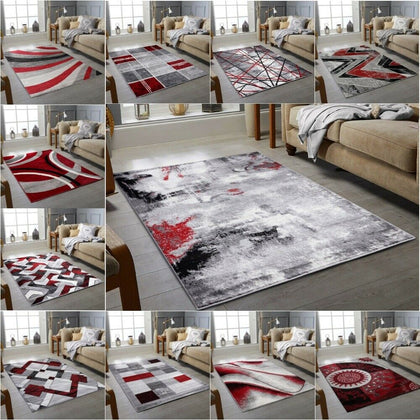 Modern Area Rugs Red Large Small Carpet Runner Floor Mat for Living Room Bedroom