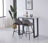 2X Bar Stools Fabric Breakfast Chairs Padded Seat Metal Leg Black Dining Kitchen