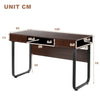 Computer Desk Work Table with 3 Shelves PC Laptop Table with Steel Frame